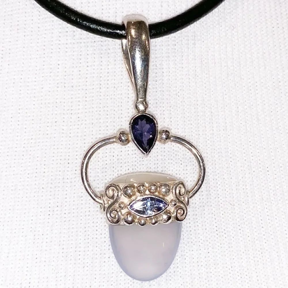 SAJEN Offerings Sterling Amethyst, MOP, Pendant